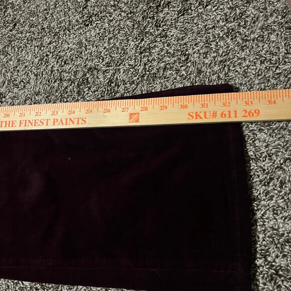 MNG Mango Women’s Flared Corduroy Jeans 4 Burgundy Cropped High Waist Retro NWT - Picture 6 of 10
